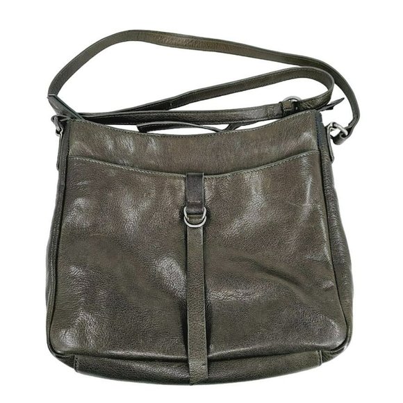 Lucky Brand Moxa Crossbody Bag Dark Moss Green Leather Zip Snap Inside Pockets - Picture 14 of 14
